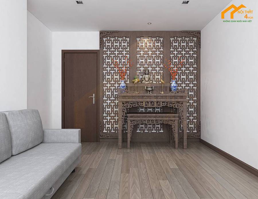 Mẫu bố trí phòng thờ riêng