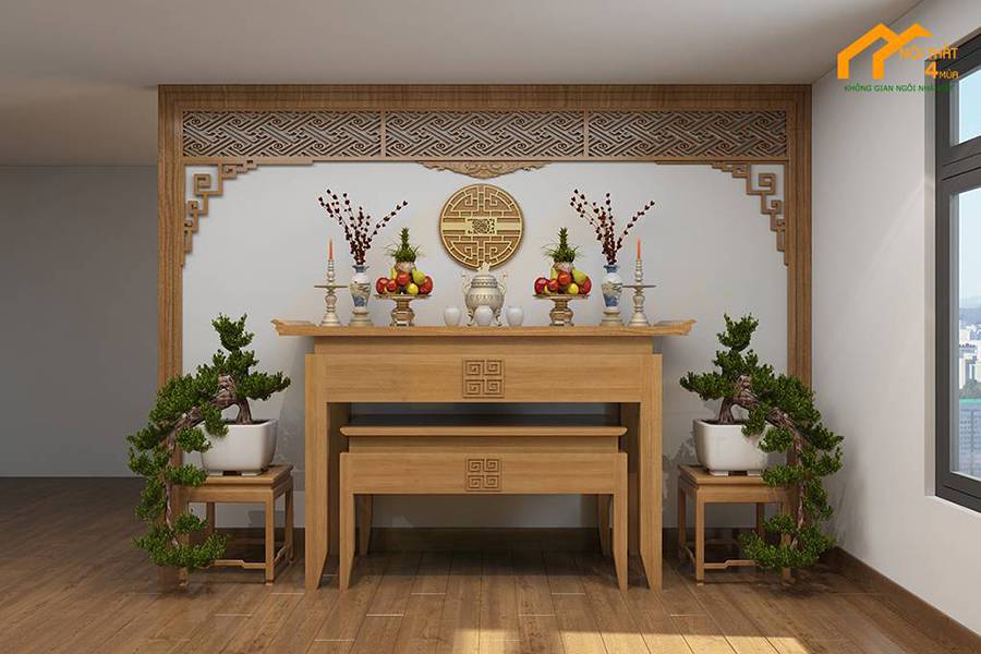 Mẫu bố trí phòng thờ riêng