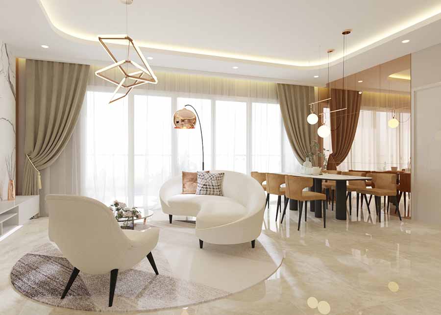 50+ Mẫu thiết kế nội thất chung cư 3 phòng ngủ đẹp nhất 2023 33 Mẫu thiết kế căn hộ 3 phòng ngủ đơn giản