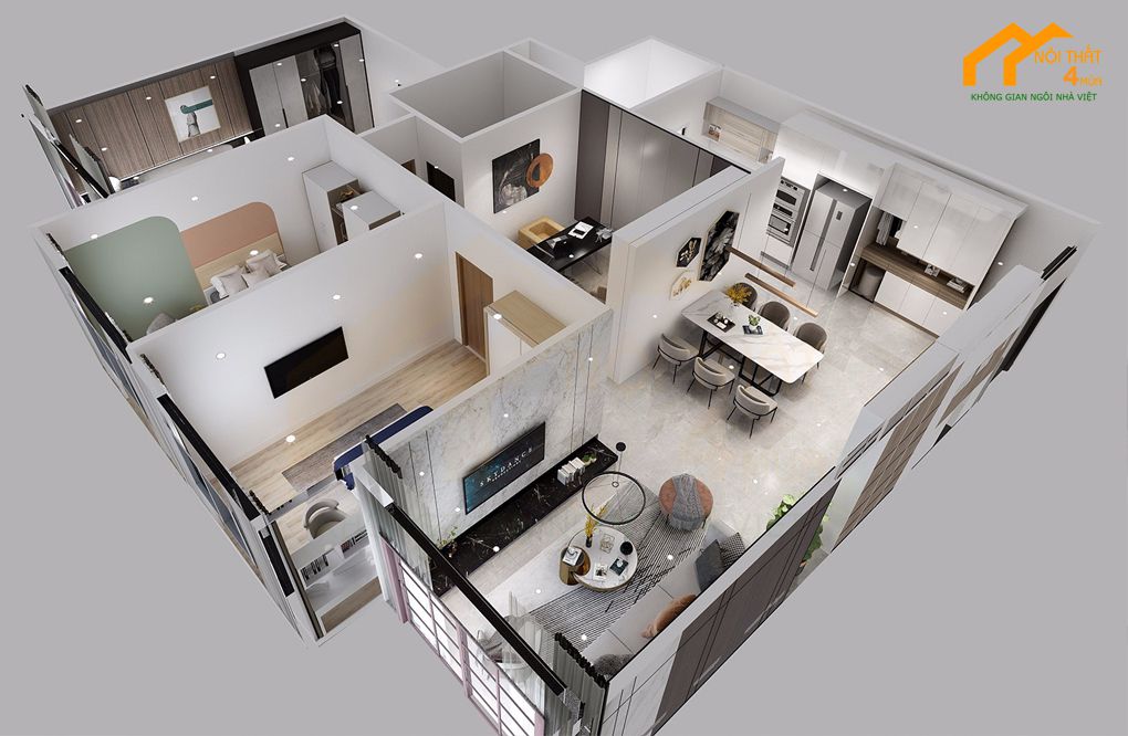 50+ Mẫu thiết kế nội thất chung cư 3 phòng ngủ đẹp nhất 2023 30 Mẫu phòng ngủ căn hộ chung cư 3 phòng ngủ