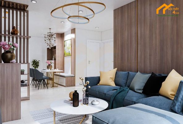 Phòng khách căn hộ 3 phòng ngủ đẹp