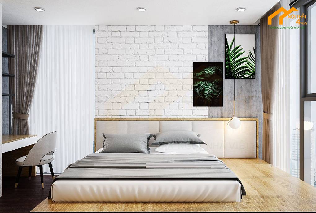 Mẫu phòng ngủ căn hộ 3 phòng ngủ
