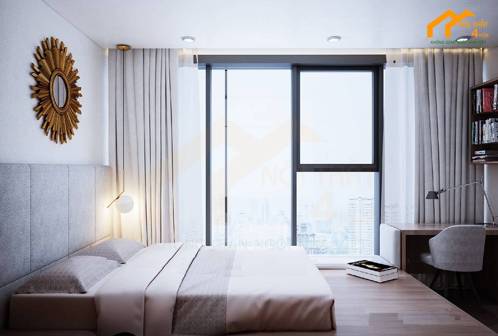 Mẫu phòng ngủ căn hộ 3 phòng ngủ