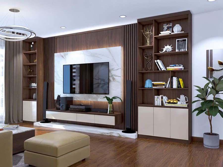 Vách tivi lam sóng