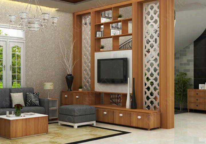 Vách tivi phòng khách kim loại CNC