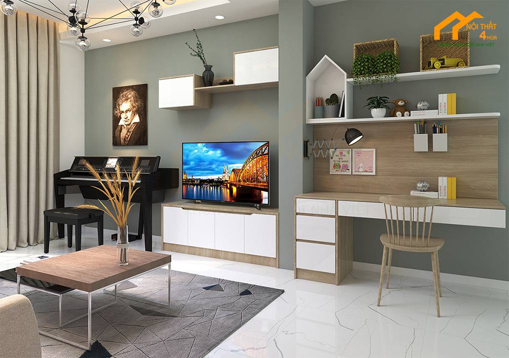 Căn hộ chung cư Vision 49m2 1PN 4 Mẫu căn hộ chung cư Vision 49m2 1PN