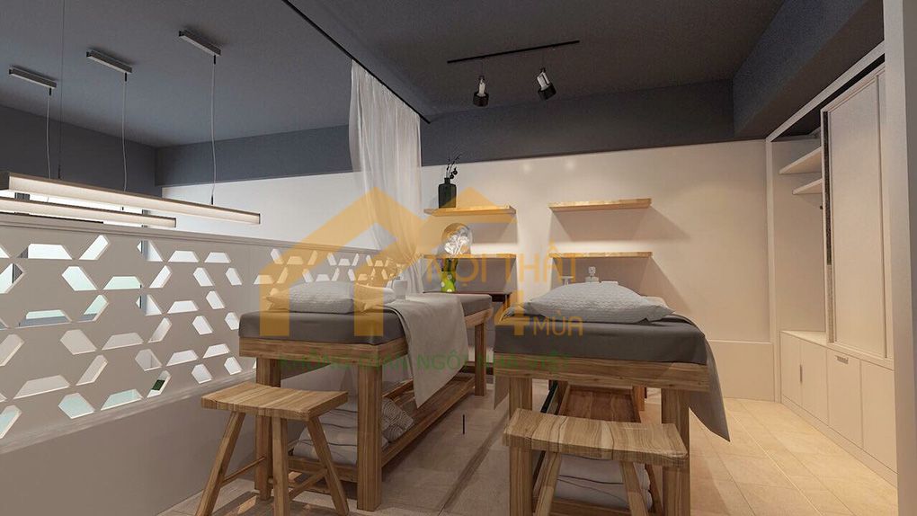 Mẫu salon tóc kết hợp spa gội đầu