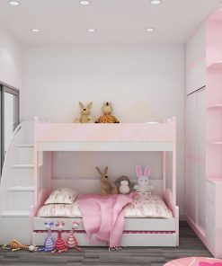 50+ Mẫu thiết kế nội thất phòng ngủ trẻ em đẹp, đáng yêu nhất 17 Bộ phòng ngủ 13m2 – PN025