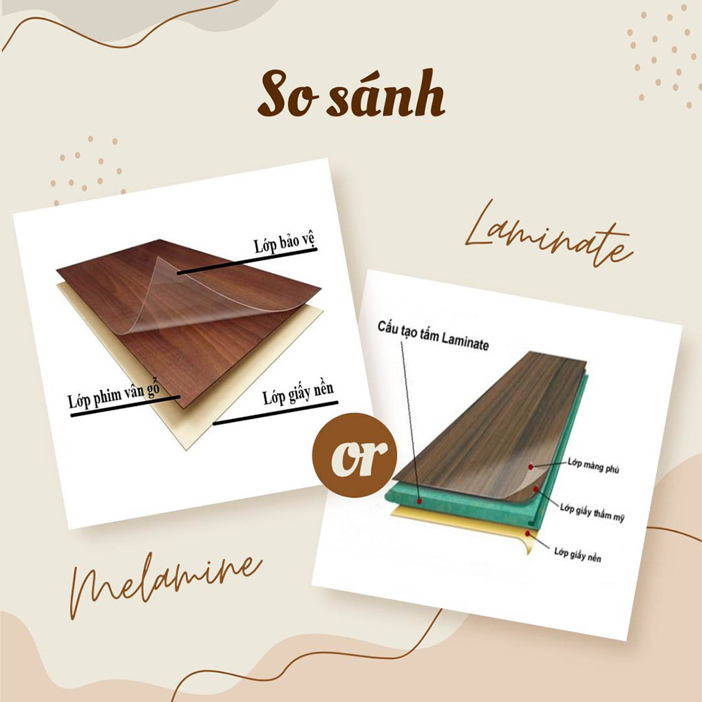 Gỗ melamine là gì? Tất tần tật về Ván phủ melamine và ứng dụng 8 So sánh laminate và melamine