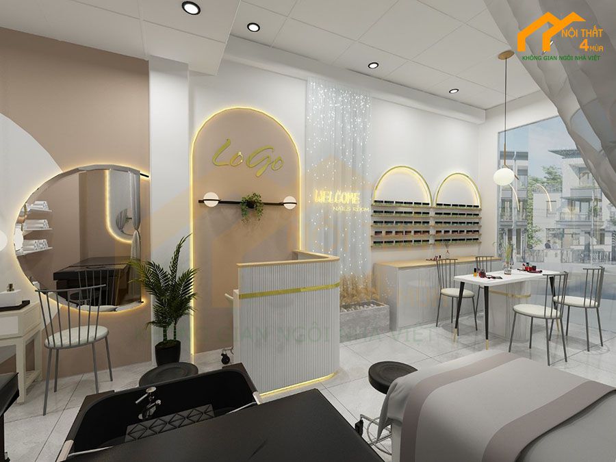Thiết kế spa kết hợp Nail 60m2 – Quận 12 3 Thiết kế thi công spa nail quận 12
