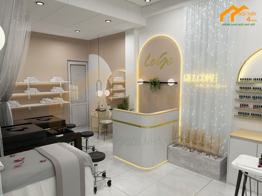 Thiết kế spa kết hợp Nail 60m2 – Quận 12 6 Thiết kế thi công spa nail quận 12