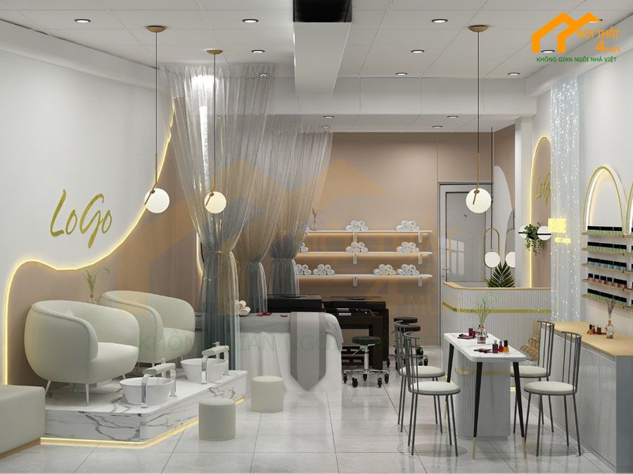 Thiết kế spa kết hợp Nail 60m2 – Quận 12 2 Thiết kế thi công spa nail quận 12