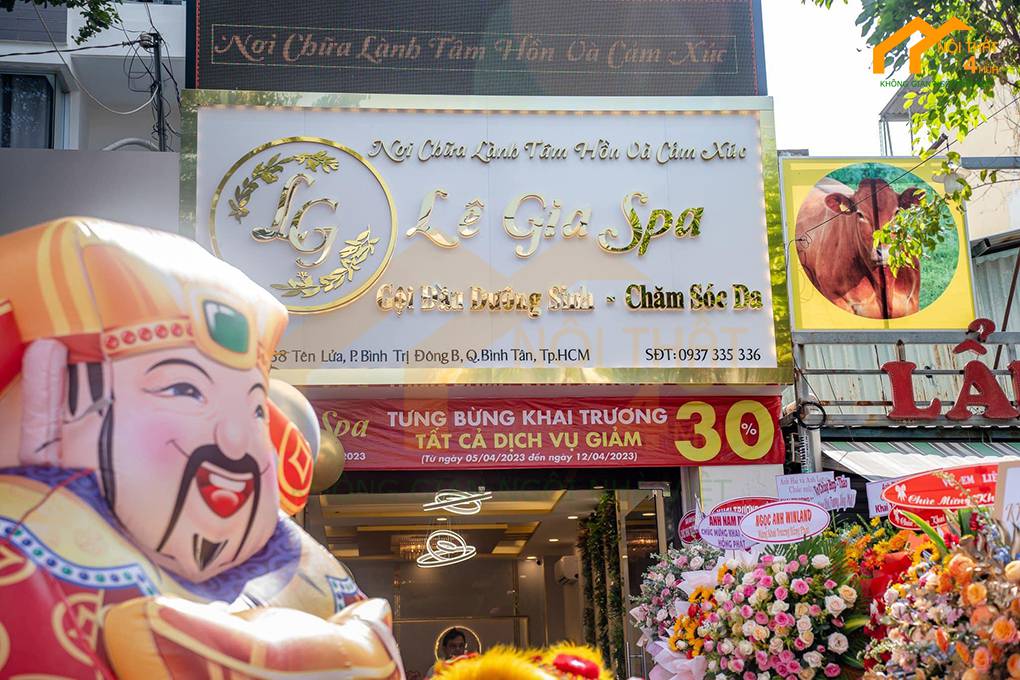 thi công spa lê gia Bình Tần