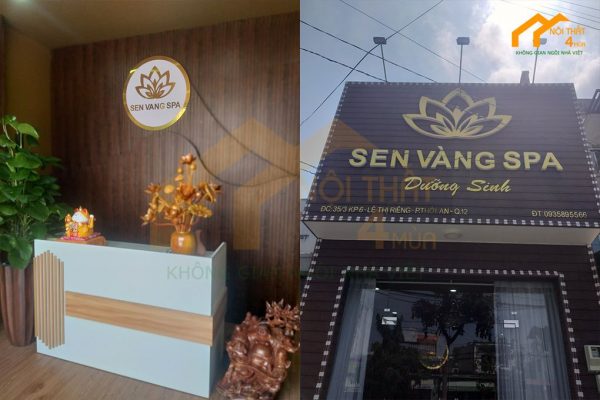 Nội thất spa Sen Vàng Quận 12 2 Thi công spa sen vàng quận 12 - khu lễ tân