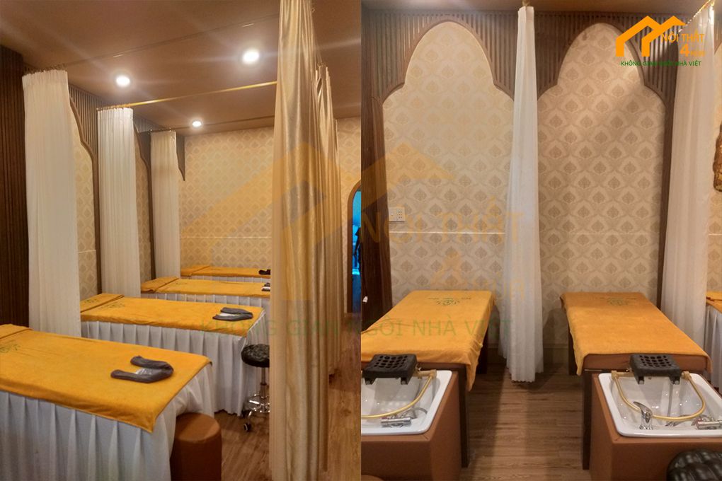 Thi công spa sen vàng quận 12 - khu điều trị