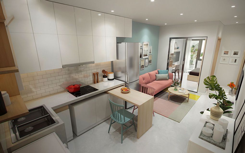 Căn hộ Sài Gòn Intela 55m2 2PN 4 Mẫu thiết kế nội thất chung cư 55m2