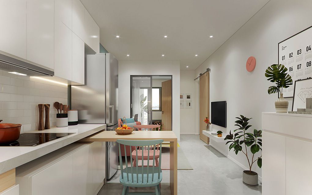 Căn hộ Sài Gòn Intela 55m2 2PN 3 Mẫu thiết kế nội thất chung cư 55m2