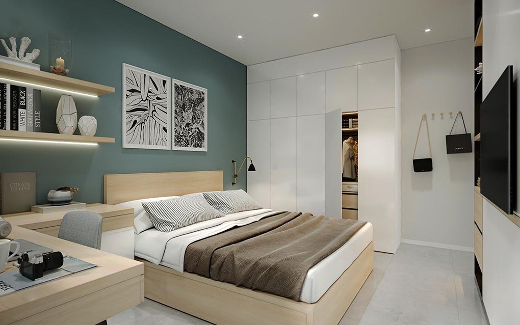 Căn hộ Sài Gòn Intela 55m2 2PN 7 Mẫu thiết kế nội thất chung cư 55m2