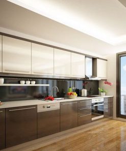 Tủ bếp melamine hiện đại TBM03