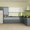 Mẫu tủ bếp melamine chữ L Acrylic - TBM06 1 Mẫu tủ bếp melamine TBM06