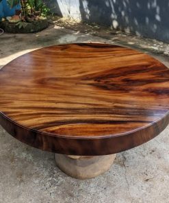 Mặt bàn gỗ me tây hình tròn - MBMT36