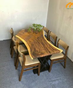 Mẫu bàn ăn me tây 6 ghế hiện đại