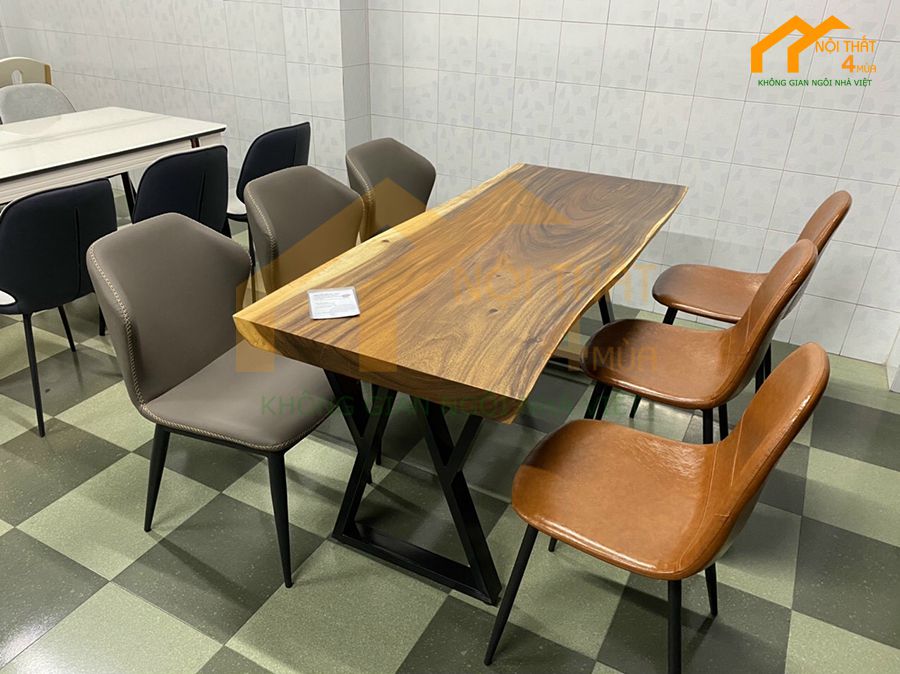 Mẫu bàn ăn me tây 6 ghế hiện đại