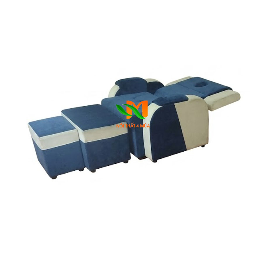 Ghế foot massage nâng hạ bọc nhung cao cấp Ghế foot massage nâng hạ bọc nhung cao cấp
