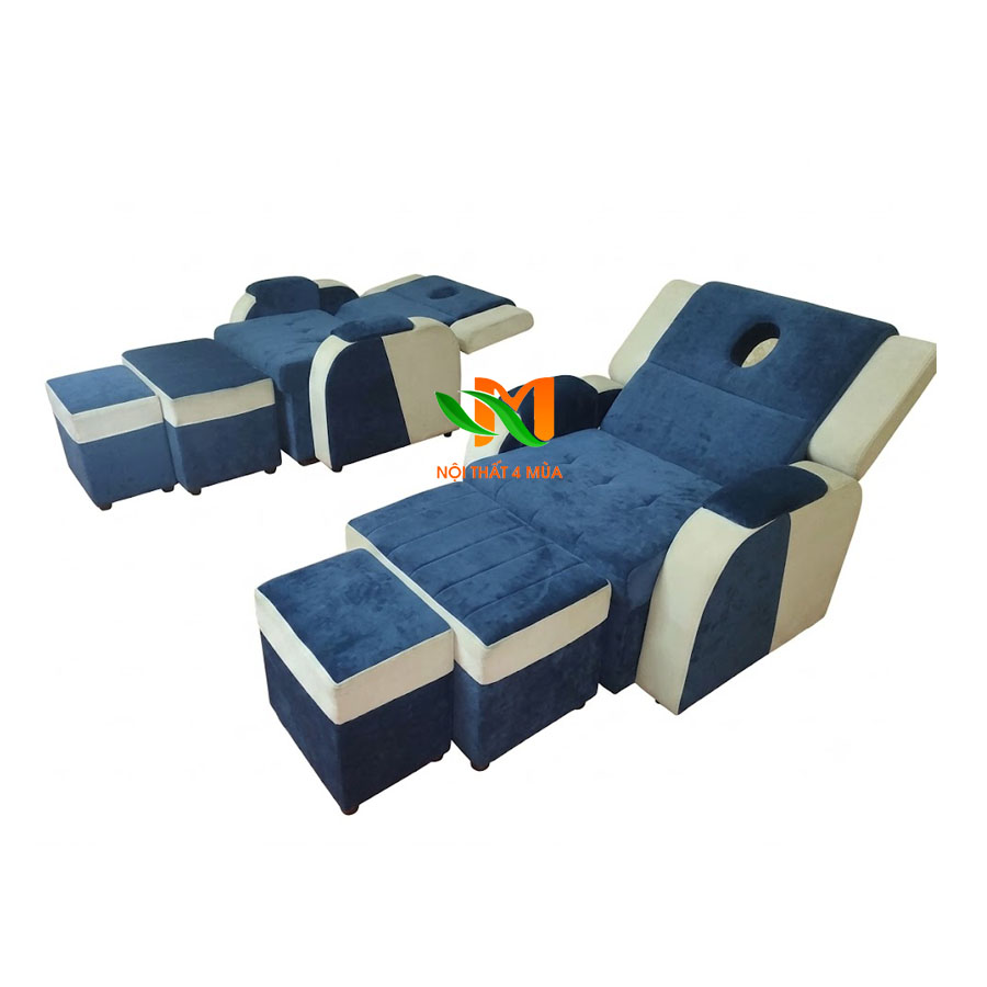 Ghế foot massage nâng hạ bọc nhung cao cấp Ghế foot massage nâng hạ bọc nhung cao cấp