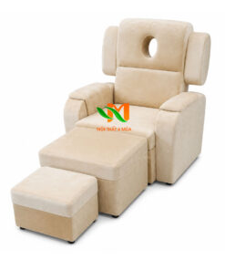 Ghế foot massage nâng hạ bọc nhung cao cấp