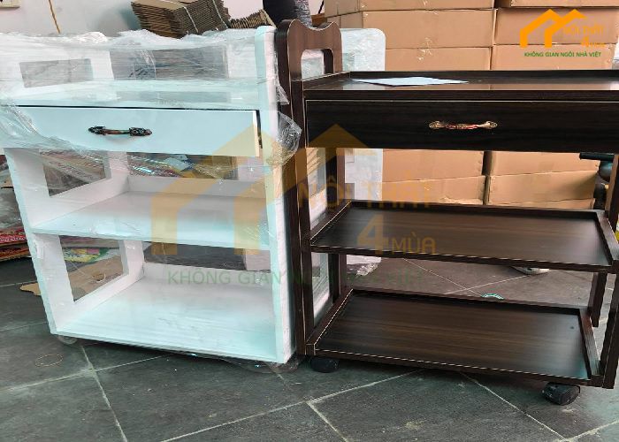 Kệ đẩy spa thiết kế hiện đại