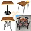 Bàn gỗ me tây hình vuông - BGMTV01 1 Mặt bàn gỗ me tây hình vuông
