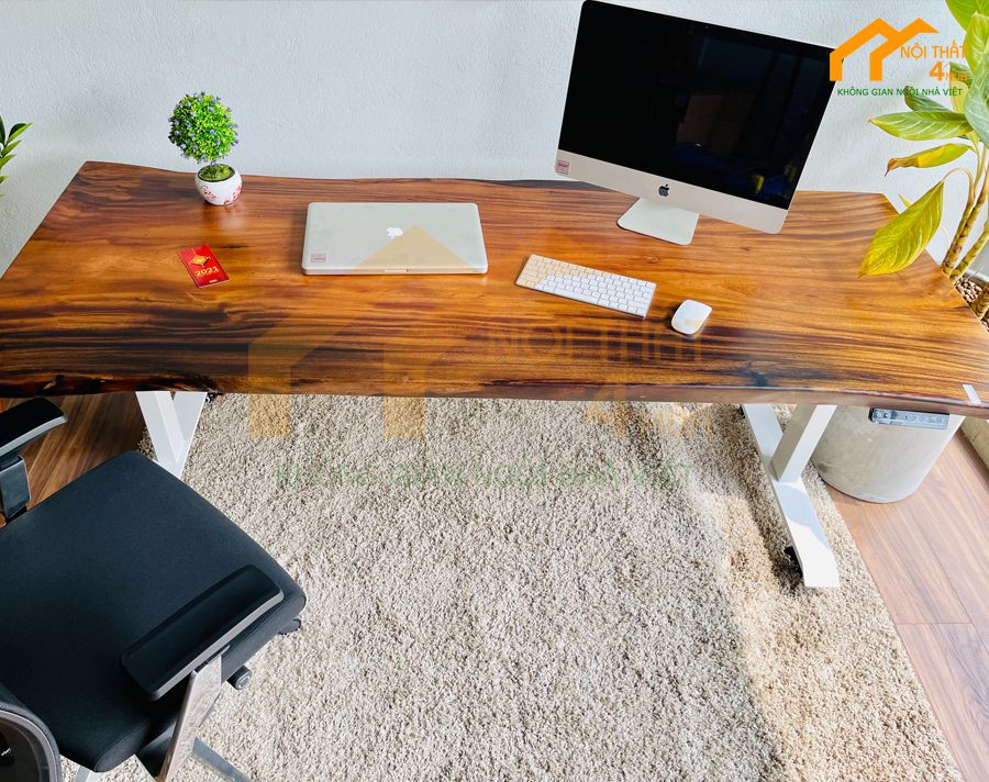 Mẫu bàn làm việc gỗ me tây đẹp