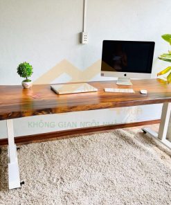 Mẫu bàn làm việc gỗ me tây đẹp