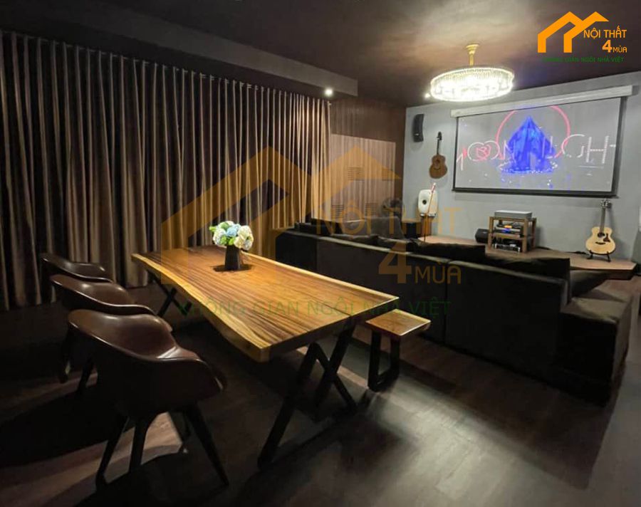 Mẫu bàn làm việc gỗ me tây đẹp