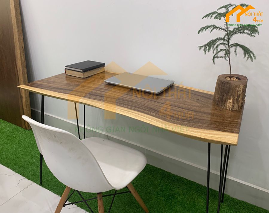 Mẫu bàn làm việc gỗ me tây đẹp