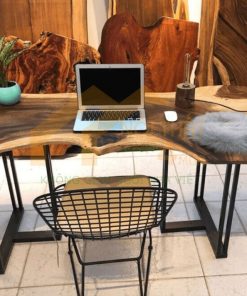 Mẫu bàn làm việc gỗ me tây đẹp