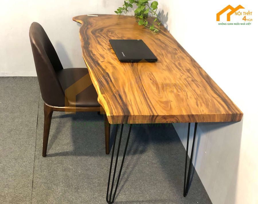Mẫu bàn làm việc gỗ me tây đẹp