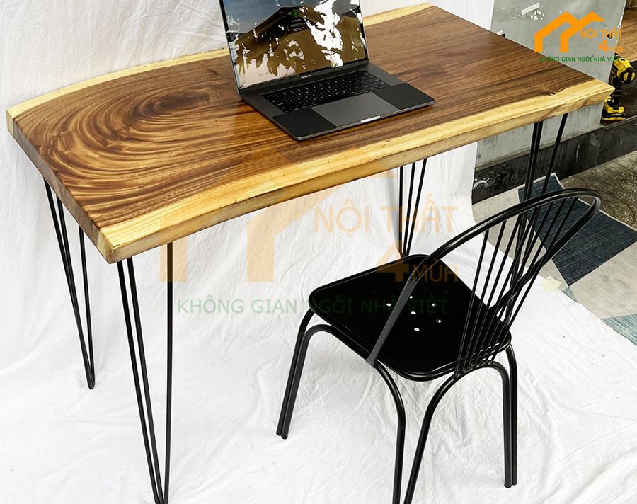 Mẫu bàn làm việc gỗ me tây đẹp