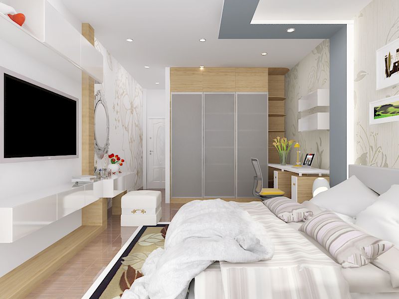 20+ Mẫu tủ quần áo kịch trần đẹp xu hướng 2025 1 Mẫu tủ quần áo cao kịch trân 3 cánh đẹp