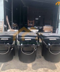 Giường gội đầu bồn nhựa màu đen
