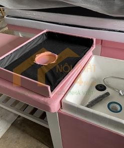 Giường gội đầu bồn nhựa vuông