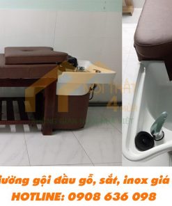 Thanh lý giường gội đầu gỗ, sắt, inox giá rẻ TpHCM