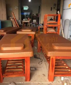 Mẫu giường gỗ tràm massage body đẹp