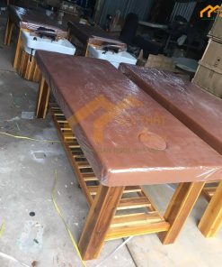 Mẫu giường gỗ tràm massage body đẹp