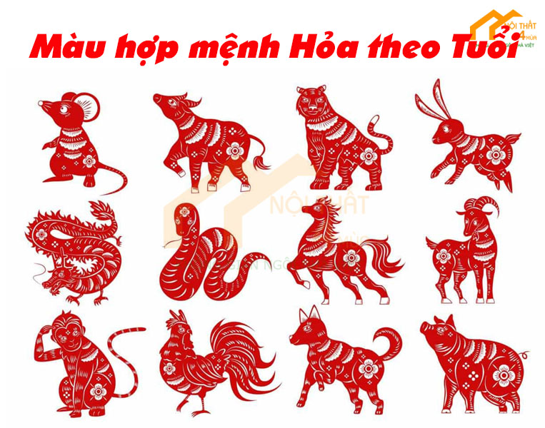 màu sắc hợp cho mệnh Hỏa theo Năm Sinh