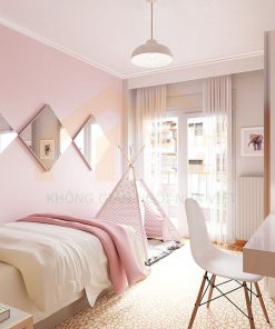 Mẫu bộ phòng ngủ màu hồng đẹp