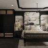 Tủ quần áo màu đen cao kịch trần - TAMD01 1 Mẫu tủ áo màu đen - TAMD01