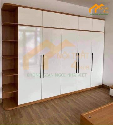 Mẫu tủ quần áo 5 cánh đẹp hiện đại
