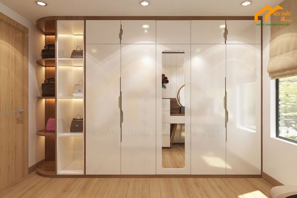 Mẫu tủ quần áo có gương soi đẹp